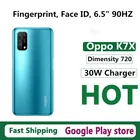 Новый Oppo K7X 5G, сотовый телефон с двумя слотами sim-карты отпечатков пальцев 6,5 