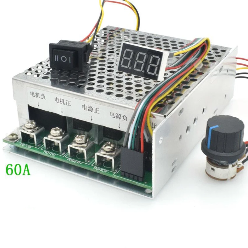 12V 24V 36V 55V 100A 15 кГц щетки мотора постоянного тока двухсторонняя Скорость
