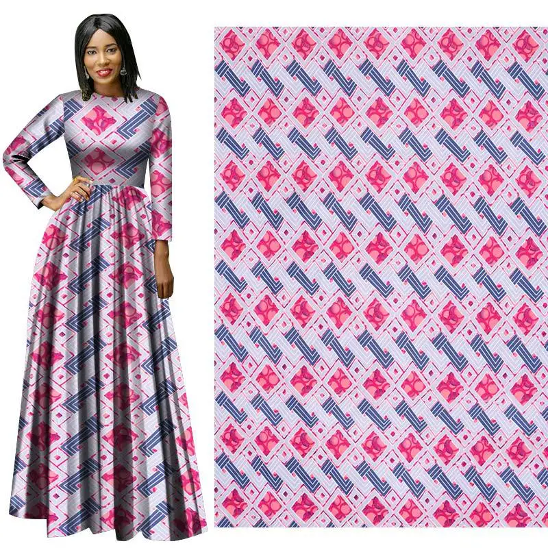 2020 розовая ткань в этническом стиле африканская ретро с геометрическим узором
