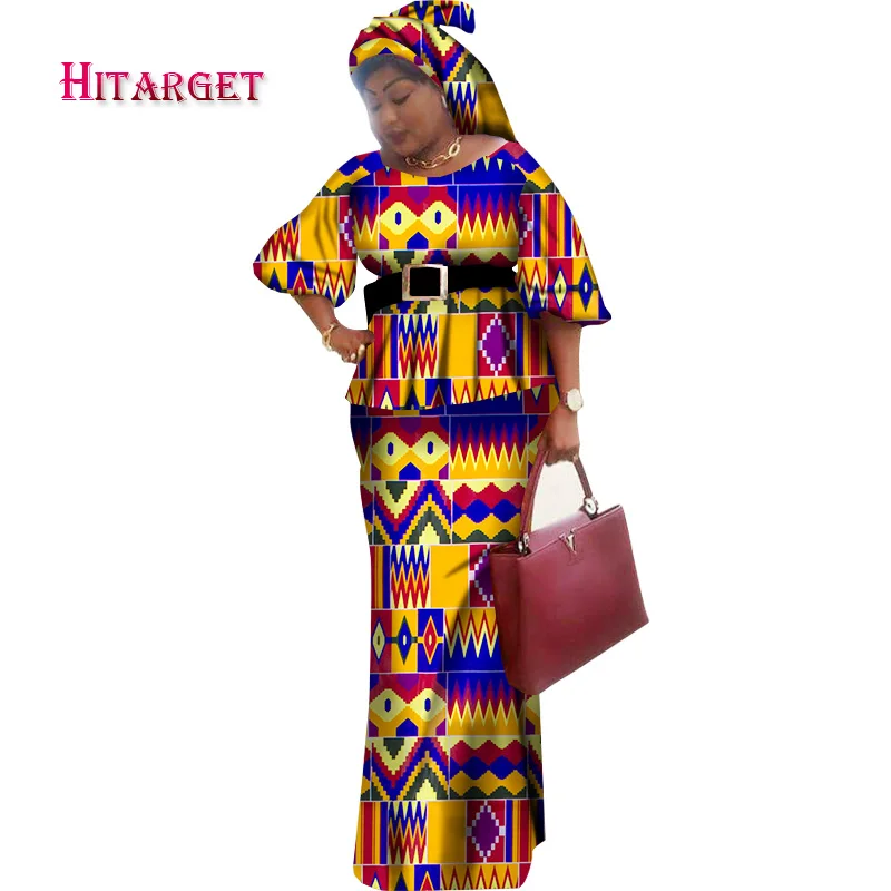 Женская одежда в африканском стиле Комплект из 2 предметов с галстуком бабочкой