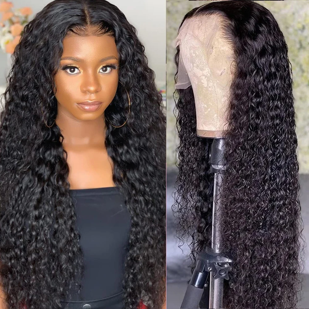 

AIMEYA Water Wave Lace Front Human Hair Wig Pre Plucked 13x6 HD Transparent Lace Front Wig Brazilian Remy Hair With Baby Hair