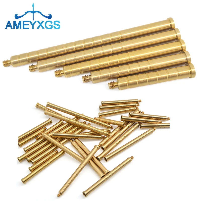 

6 шт. вставка для стрелы диаметром 6,2 мм латунная медная стрела для охоты валы для стрельбы из лука Целевая стрела тренировочные аксессуары «...