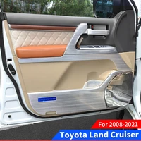 for 2008 2022 toyota land cruiser 200 silver interior decoration modification accessories lc200stainless steel interior stickers