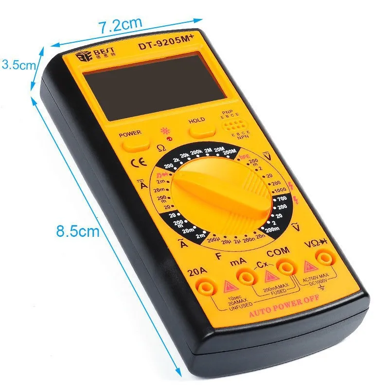 Цифровой мультиметр с ЖК дисплеем вольтметр Электрический тестовый вольт Ом
