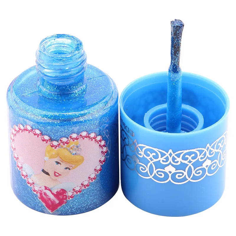 

Cartoon girls princess Nail polish sticker Cosmetic case Makeup set Disney Beauty Fashion Pretend Toys