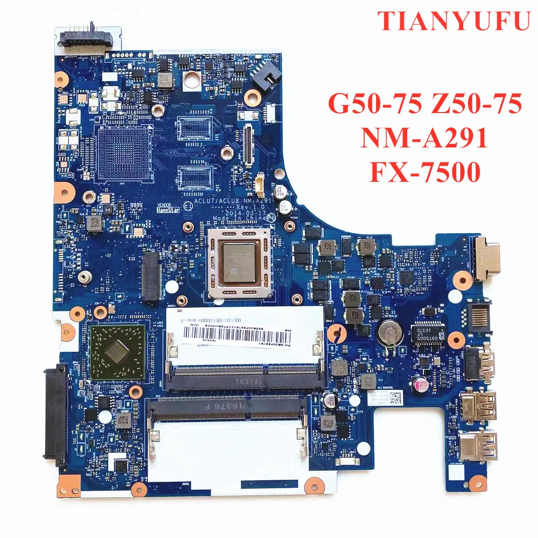 Материнская плата для Lenovo Z50 75 G50 75M ACLU7/ACLU8 NM A291 материнская (для процессора AMD FX 7500)