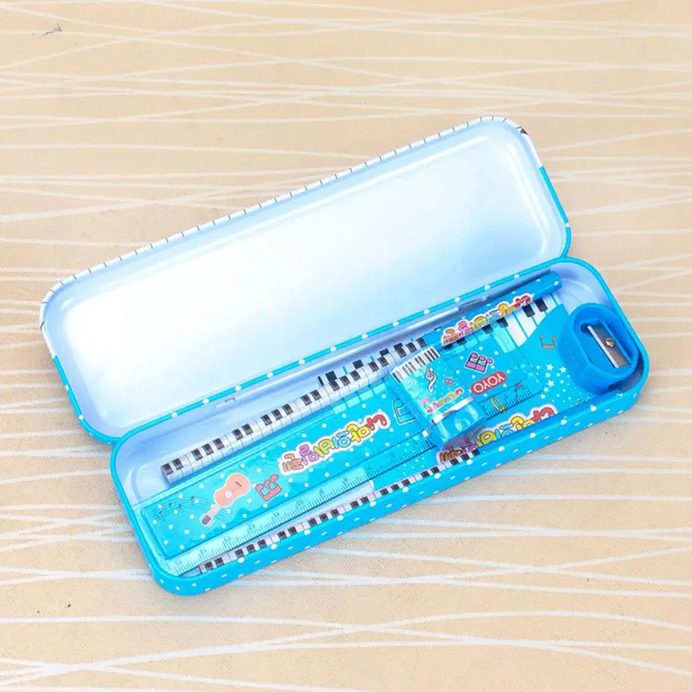 Музыкальный фотокарандаш линейка точилка для наушников 7 в 1 набор канцелярских