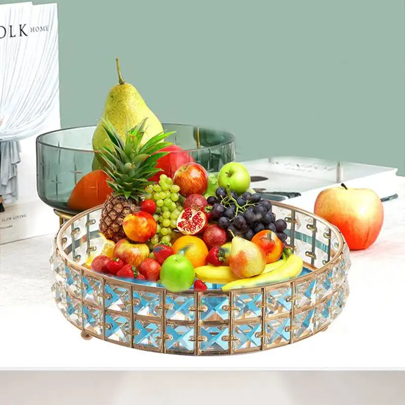 Золотая Хрустальная подставка для торта зеркальная кексов и десертов поднос