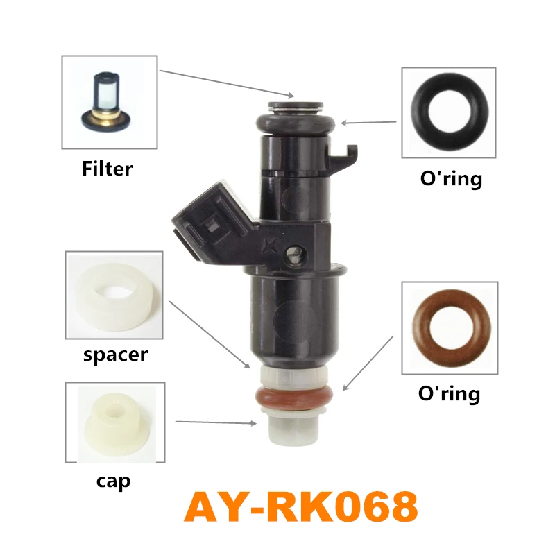 40 комплектов топливный инжектор Ремонтный комплект для Keihin FJ1203 FJ1045 FJ785 FJ486 16450PWA003 16450-RNA-A01 Подходит для Honda автомобильный AY-RK068