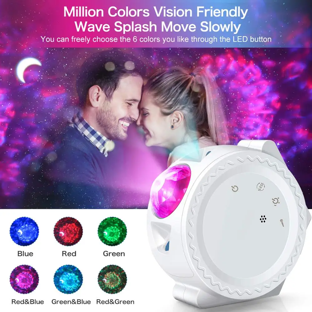 Wi Fi светодиодный ночной Светильник звезда проектор облако s Многоцветный Ocean