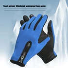 Зимние велосипедные перчатки для мужчин и женщин, флисовые теплые перчатки с сенсорным экраном, велосипедный и Лыжный спорт для езды на мотоцикле