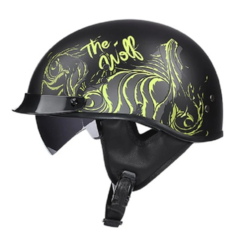 

Винтажный мотоциклетный шлем Casco Moto унисекс, мотоциклетный шлем с открытым лицом для скутера, гоночного мотоцикла, летняя дышащая
