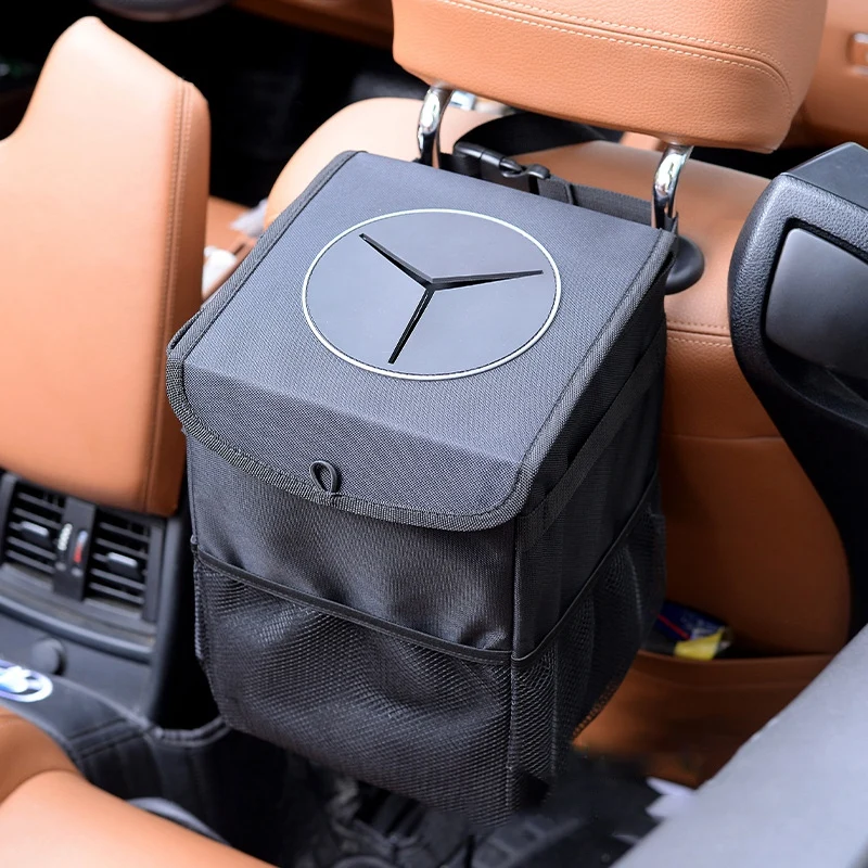 

Car Trash Can, Foldable and Hangable Car Bin Oxford 600D Waterproof Car Rubbish Bag for Truck SUV