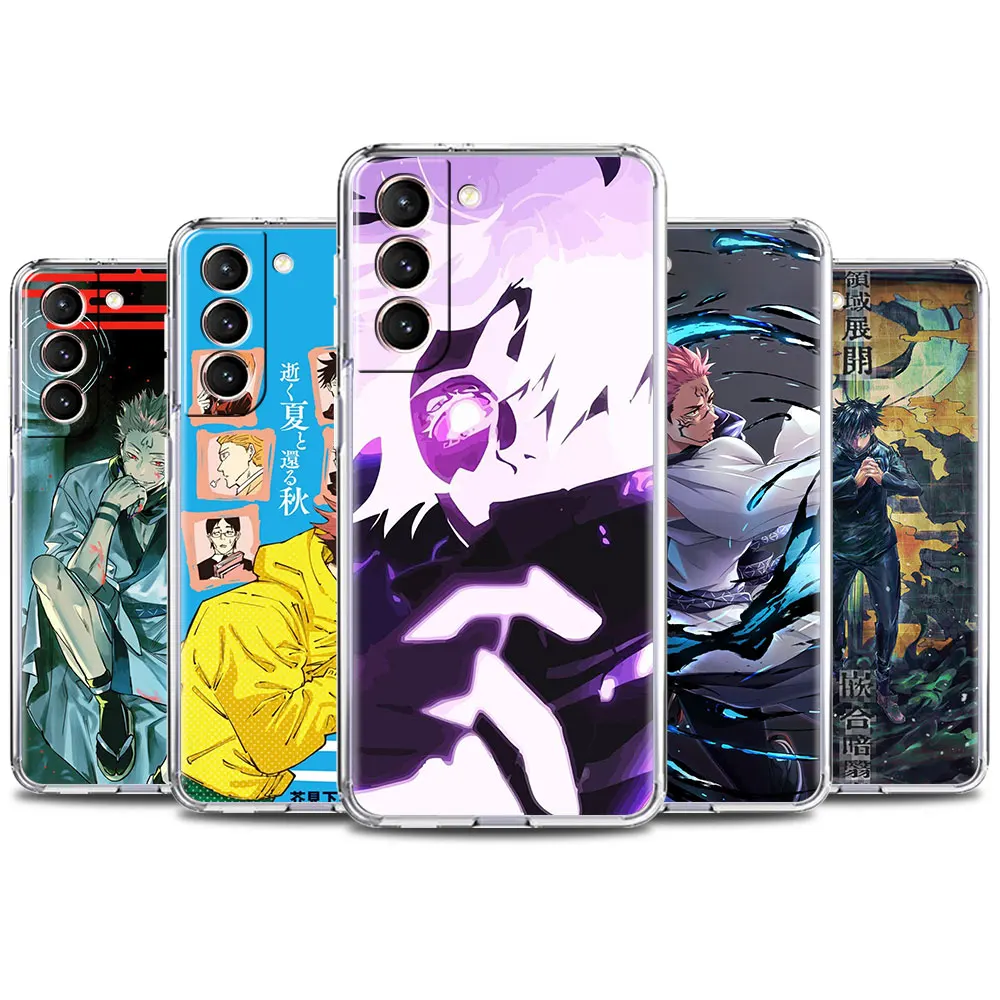 

Anime Jujutsu Kaisen Silicone Phone Case For Samsung Galaxy S21 S20 Ultra 5G S10 Lite S9 Plus S20 FE Transparent Soft Cover