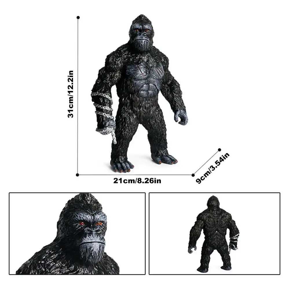 

31x21cm Children Animal Model Toys Gorilla Hollow Animal Model Giant Ape Large Chimpanzee Wild-Animal Model Toys For Kids Gifts