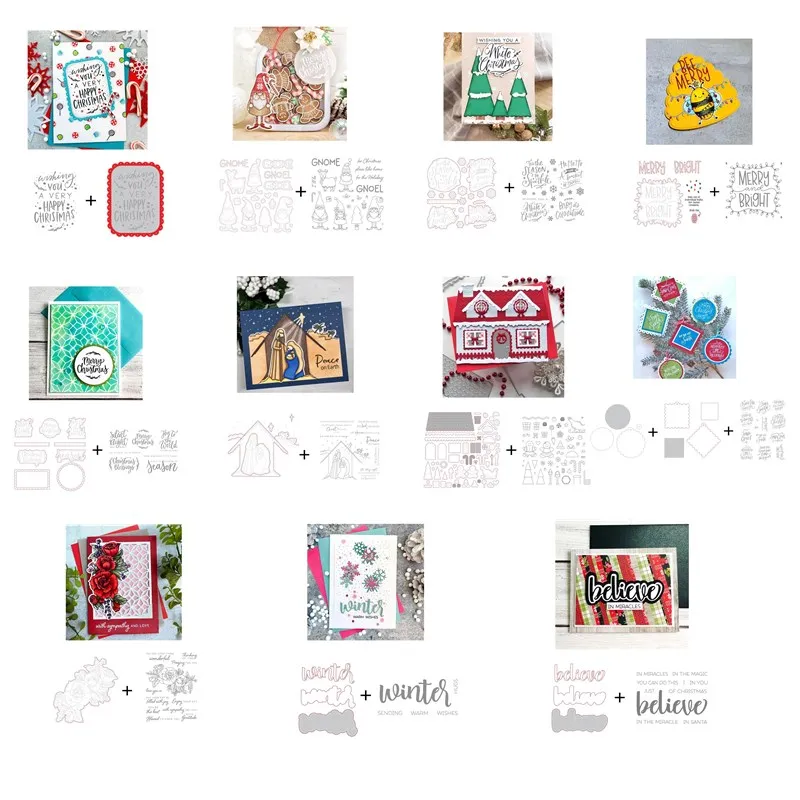 Металлические Вырубные штампы для рождественской елки и соответствующие