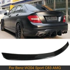 Задний спойлер багажника для Mercedes-Benz W204 C230 C250 C300 C350 C63 AMG 2008 - 2014 из углеродного волокна спойлер заднего багажника, крыла