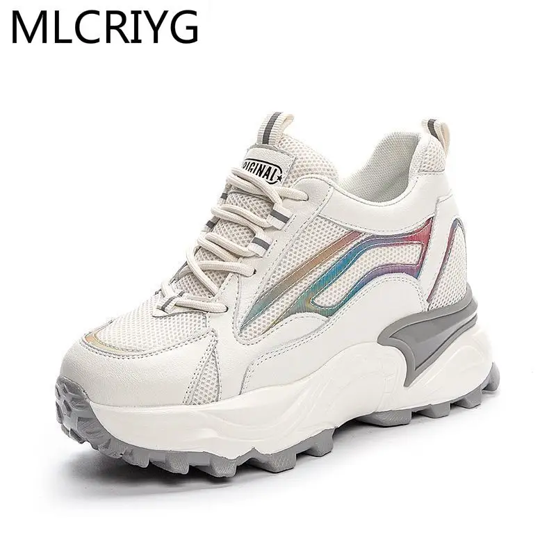 

2021 fashion women's comfortable sneakers fashion women's shoes Korean casual chunky sneakers thick-soled vulcanized shoes women