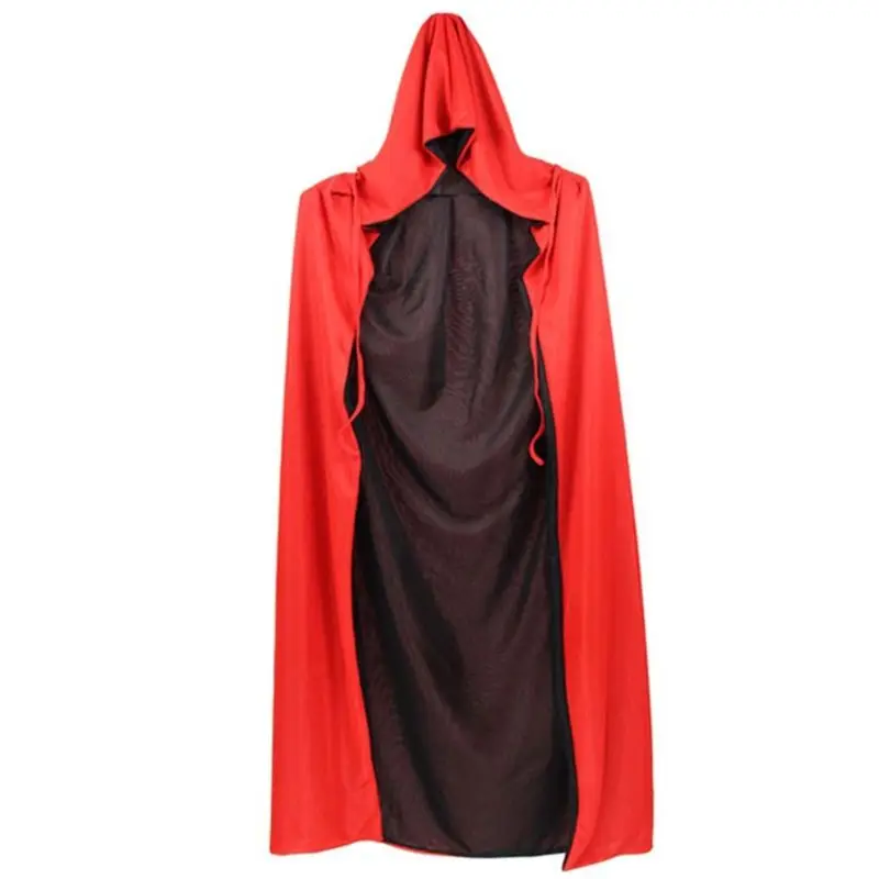 4 Hooded Adult Для взрослых и детей, унисекс, с капюшоном, стоячий воротник, Плащ Вампира, двухслойный двухсторонний плащ для Хэллоуина, вечерние принадлежности, карнавальный костюм - Цвет: 4 Hooded Adult