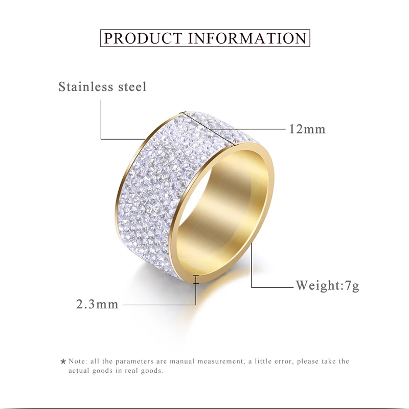 

ADOMANER 316L Stainless Steel Ring For Men Women Funky White Black Stone Paired Rings Gold-color Silver-color Jewelry Dropship