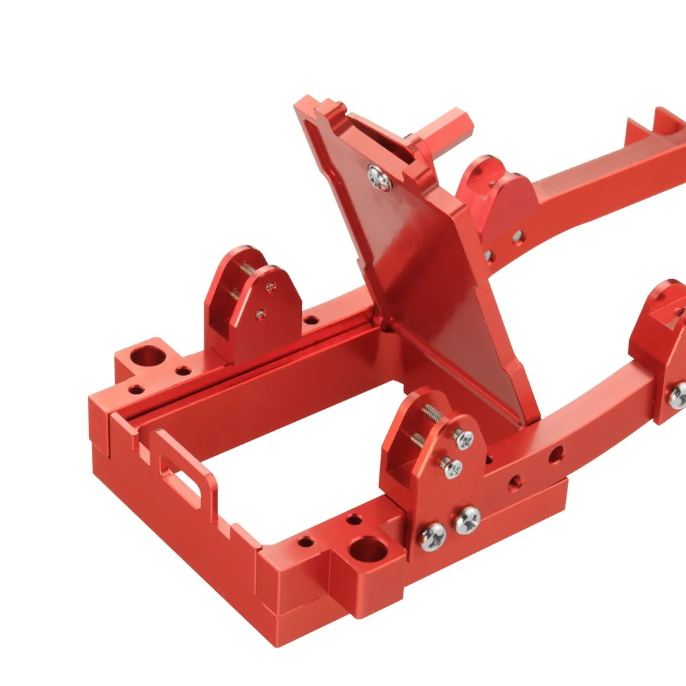 

Red/Silver Optional 1:10 Full Metal Chassis Armor Frame Protection Skid Plate Replacement For WPL D12 RC Car DIY Spare Parts