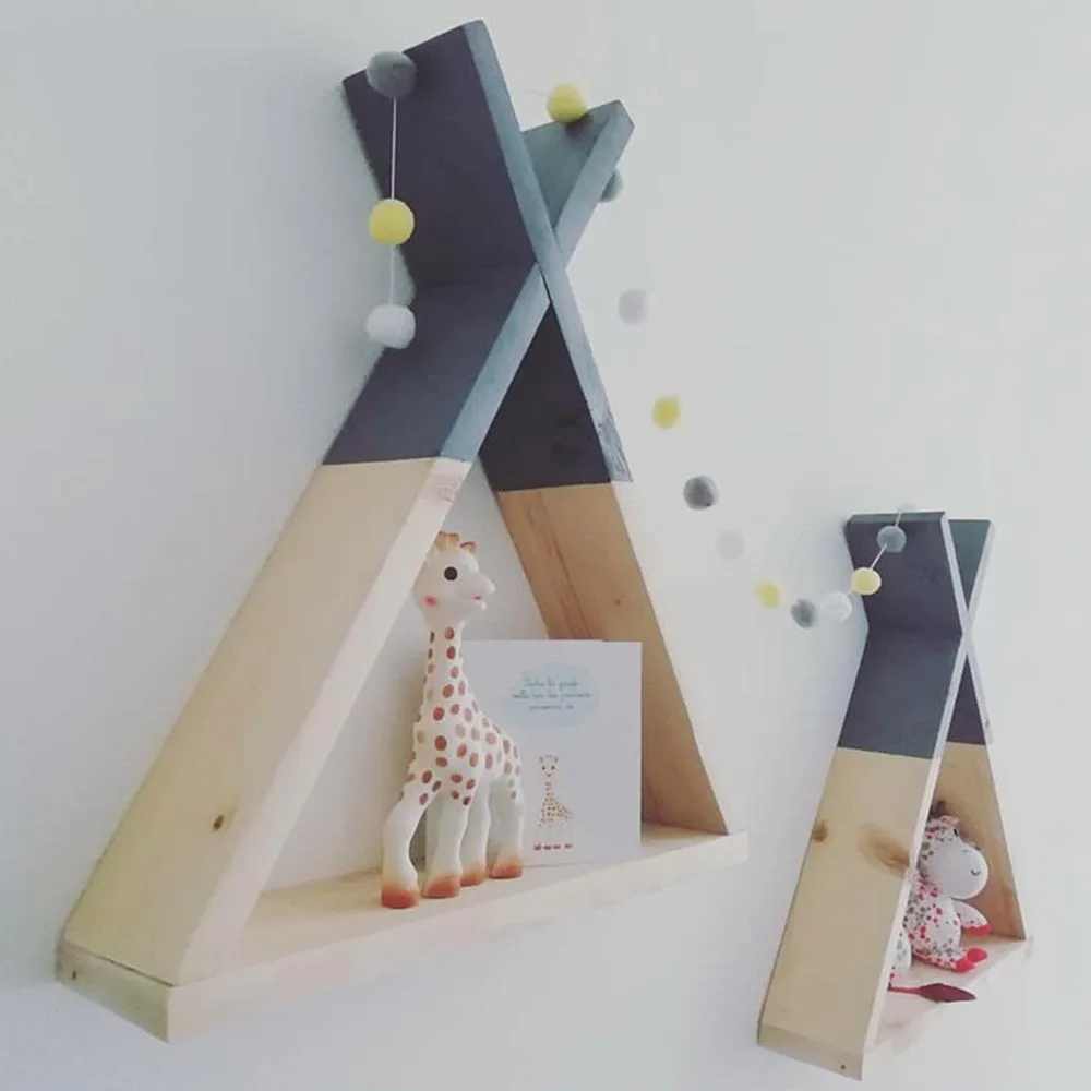 Полка для хранения детской комнаты настенная подвесная доска домашний декор