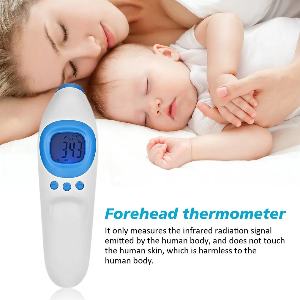 

Forehead Non-contact Infrared body Thermometer ABS for Adults and Children with Lcd Display Digital Laser Temperature Tool 1set