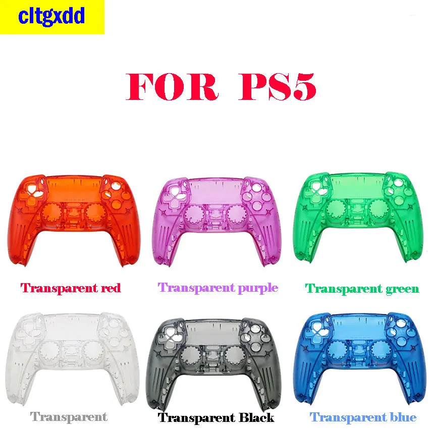 

1 piece of colorful plastic protective cover FOR PS5 front + rear controller shell replacement