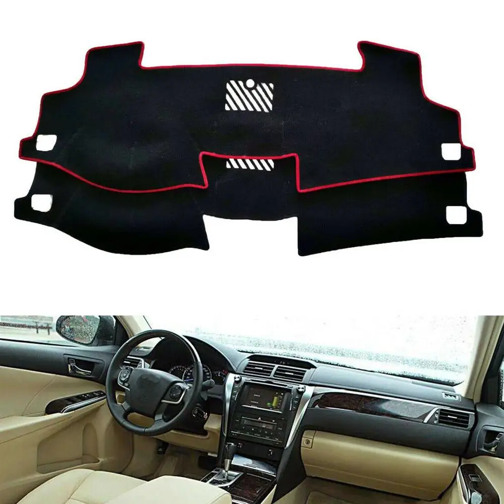 

EIDRAN для Toyota Camry 2012-2017, автомобильный Стайлинг, коврик для приборной панели с противоскользящим покрытием, черный нескользящий коврик для защ...
