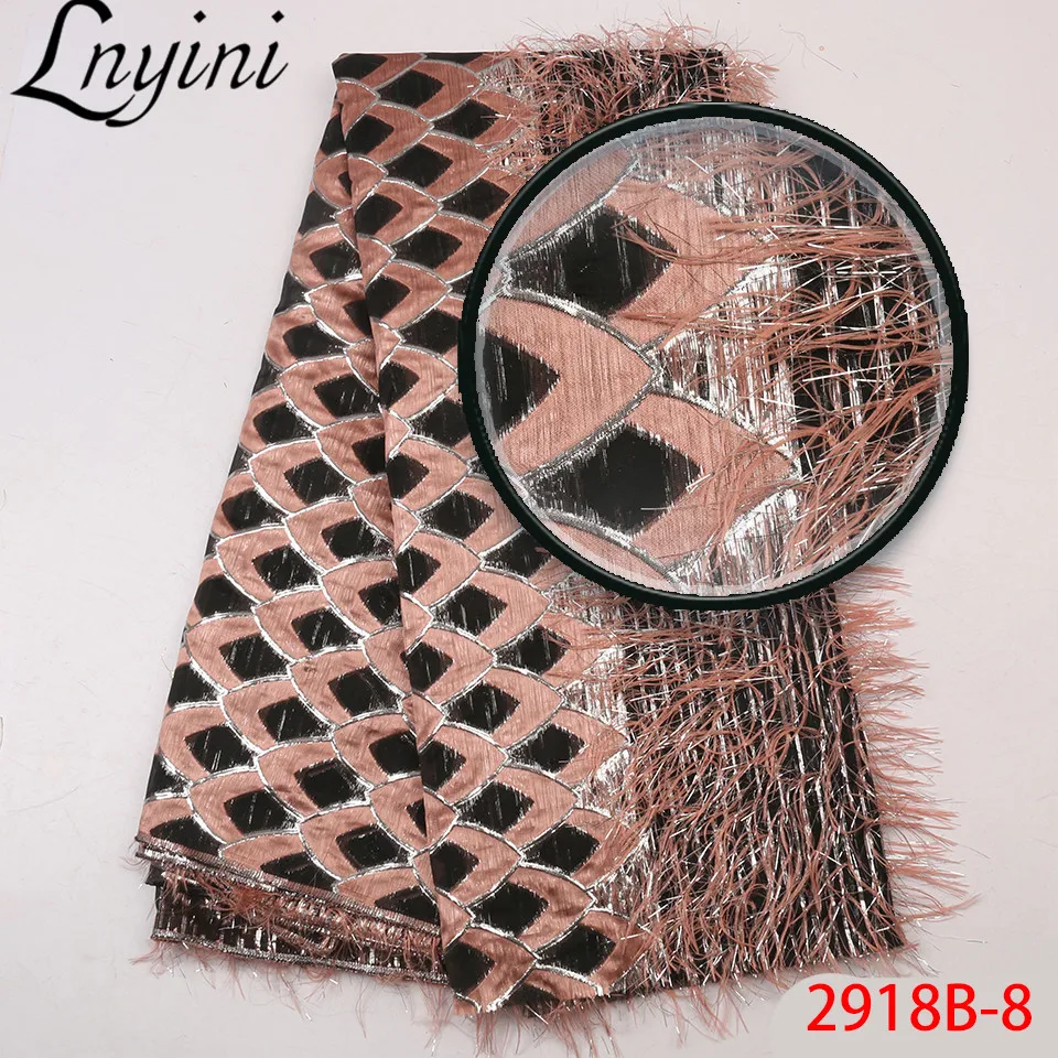 Жаккардовые ткани парча кружева с пером последние нигерийские тюль сетки для