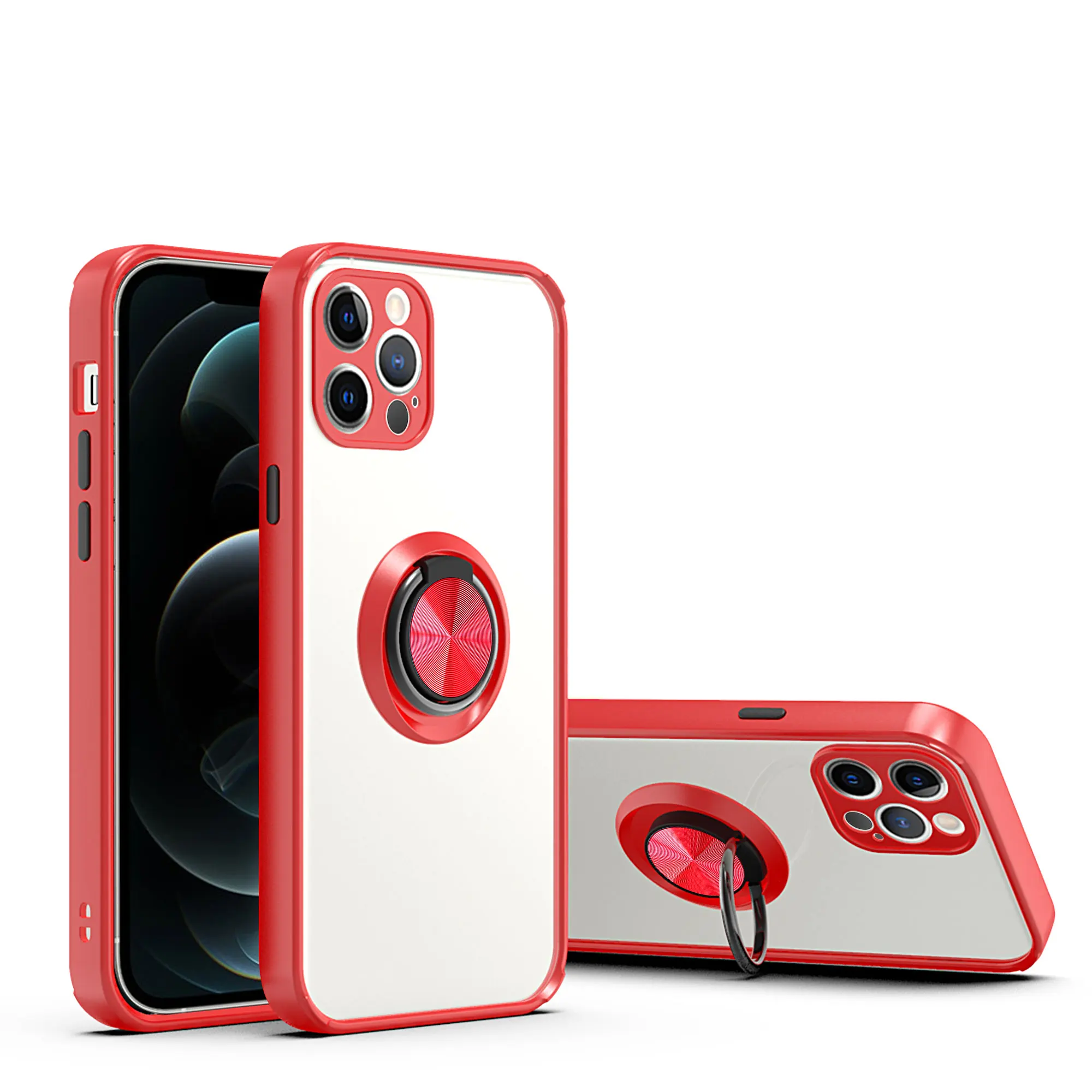 

Magnetic Case For iPhone 12 Mini 11 Pro Max XR X Xs Max 8 7 Plus Luxury Shockproof Ring Holder Protective Back Cover Capa Funda