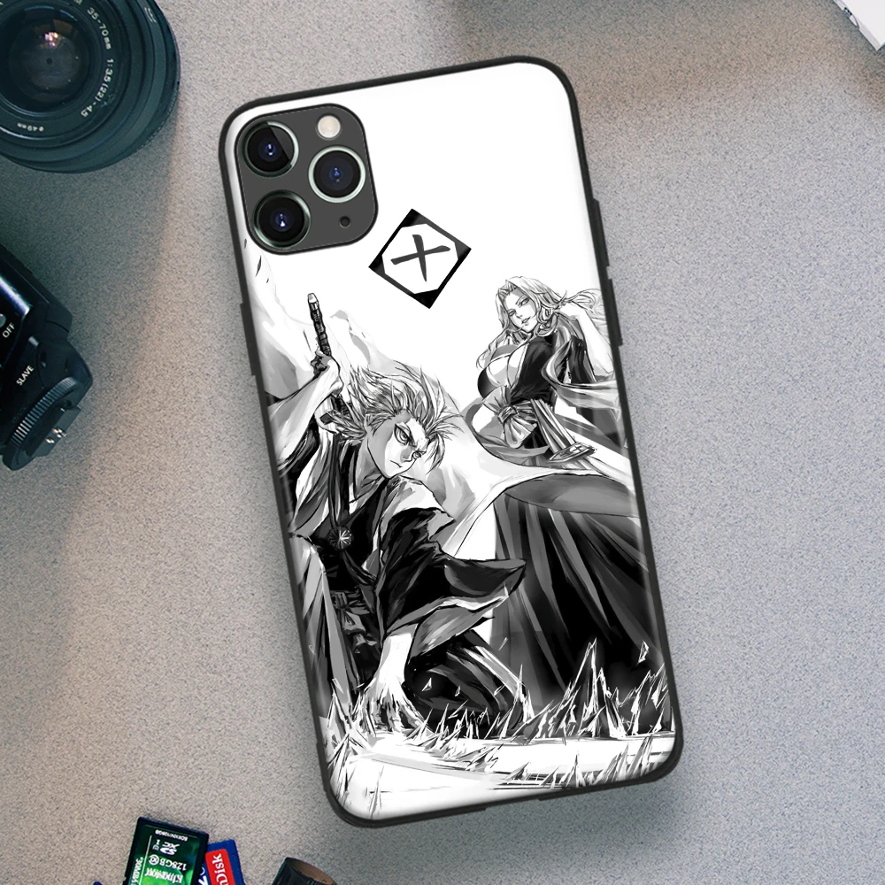 Rangiku and Toshiro отбеливатель Манга Аниме Мягкий ТПУ стеклянный чехол для телефона IPhone