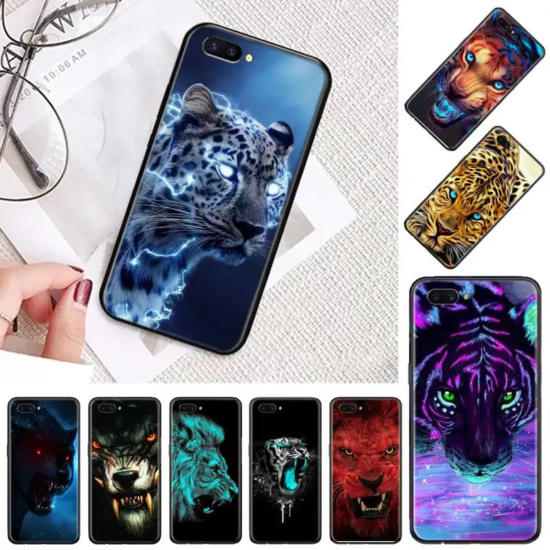 

Animal Lion Tiger Special effects Phone Case For OPPO A ax 3 5 3 37 57 59 37 73 75 83 71 2018 11 1k s PRO shell cover funda