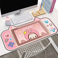 cute cat ears gaming mouse pad mousepad gamer desk mat large keyboard pad carpet table computer surface for accessories new