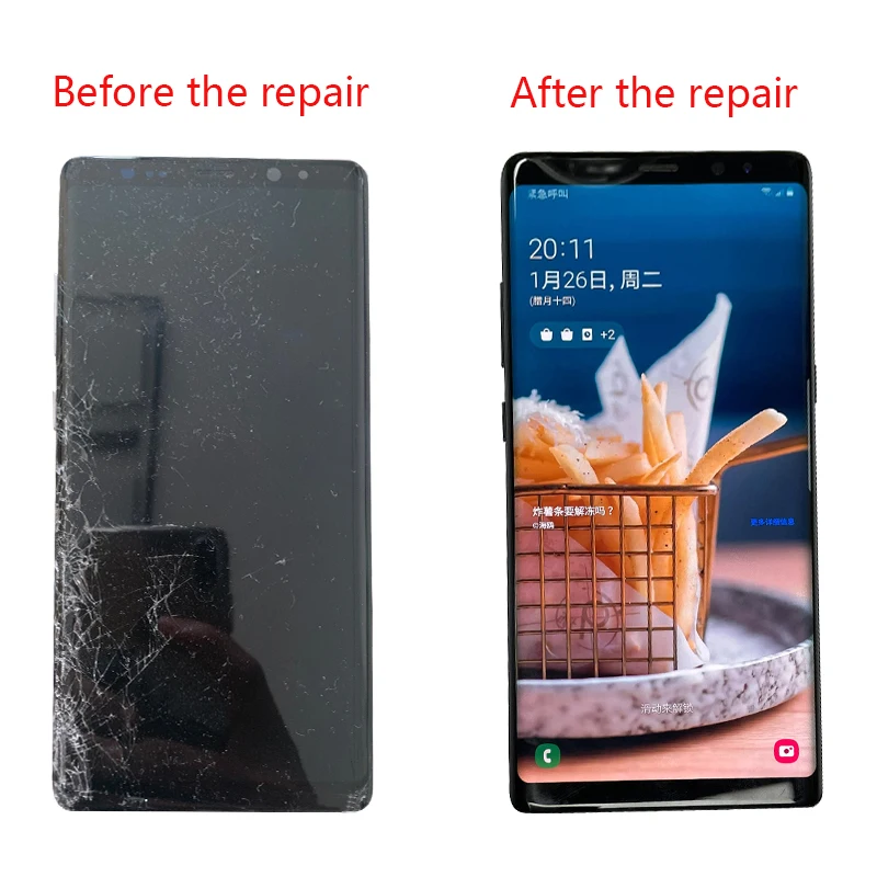 

For Samsung Note 8 N9500 N950FD N950U Burn-in Shadow Lcd Display Touch Screen Digitizer Assembly 6.3" With Frame SUPER AMOLED