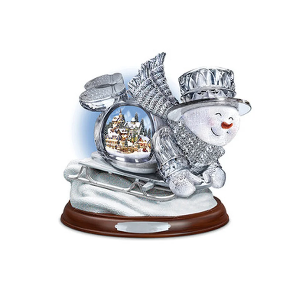 Рождественская елка вращающийся Скульптура украшения в виде поезда вставить