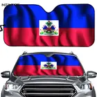 Автомобильный солнцезащитный козырек INSTANTARTS с принтом флагов Гаити, аксессуары для автомобиля, защита переднего окна, автомобильный солнцезащитный козырек, чехол на лобовое стекло