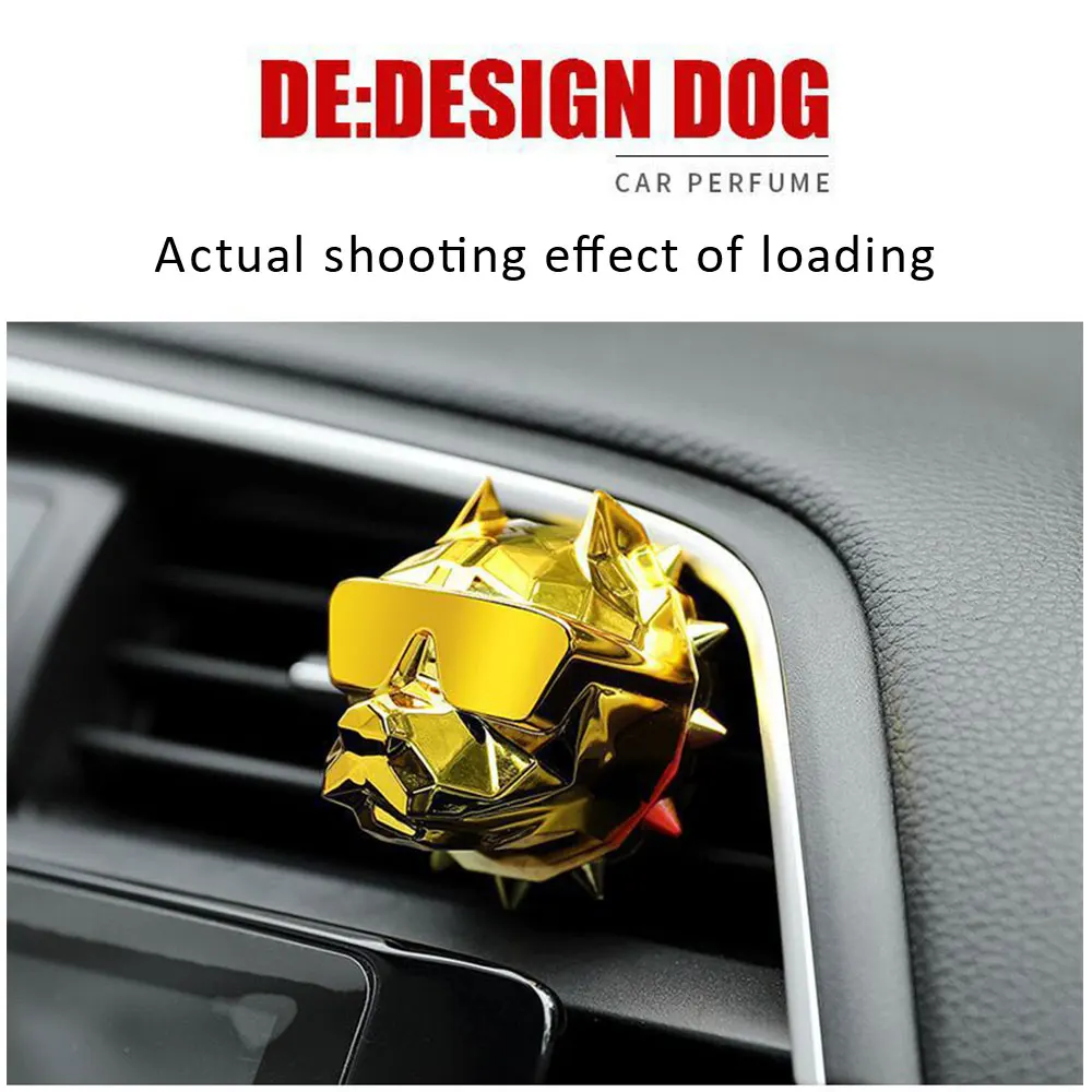 

Vehemo Fragrance Bull dog Auto Accessory Decoration Plastic Multicolor Solid Ornament Car Styling Air Purifier Car Fragrance