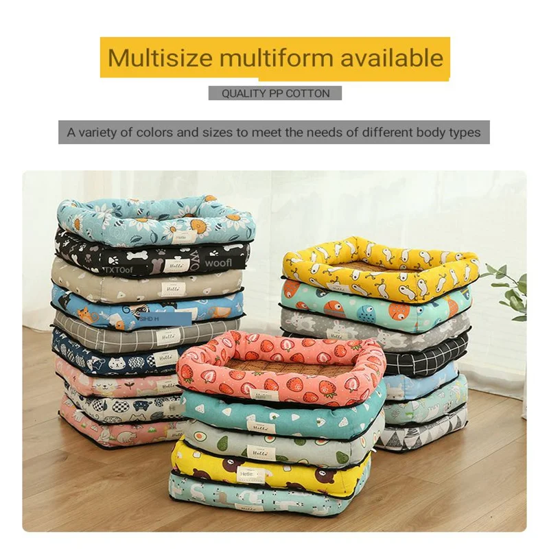

Pet nest Dog bed summer mat Cat nest Cooling ice pad Dog nest Square cool nest Comfortable breathable cloth nest