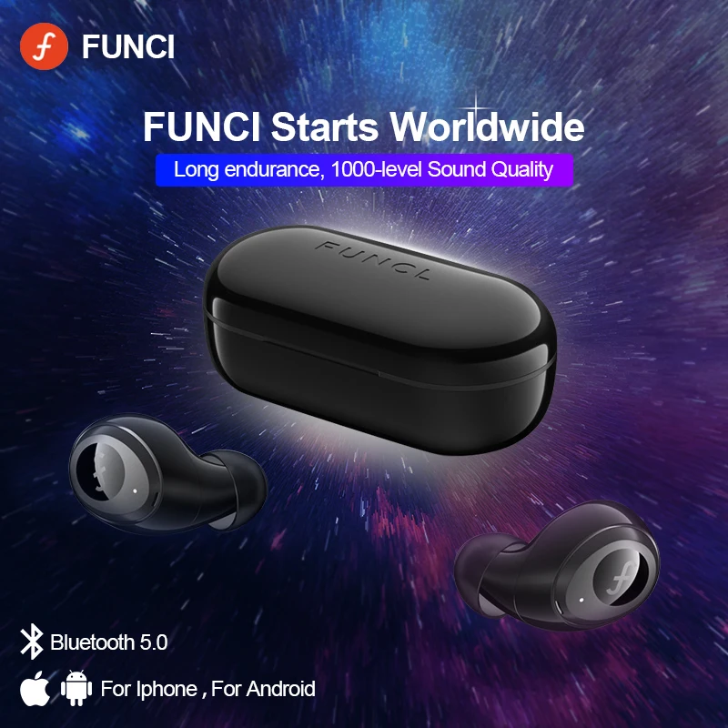 FUNCL W1 Youth bluetooth 5,0 наушники TWS Touch HiFi музыка беспроводной стерео водонепроницаемый для Xiaomi для samsung OnePlus