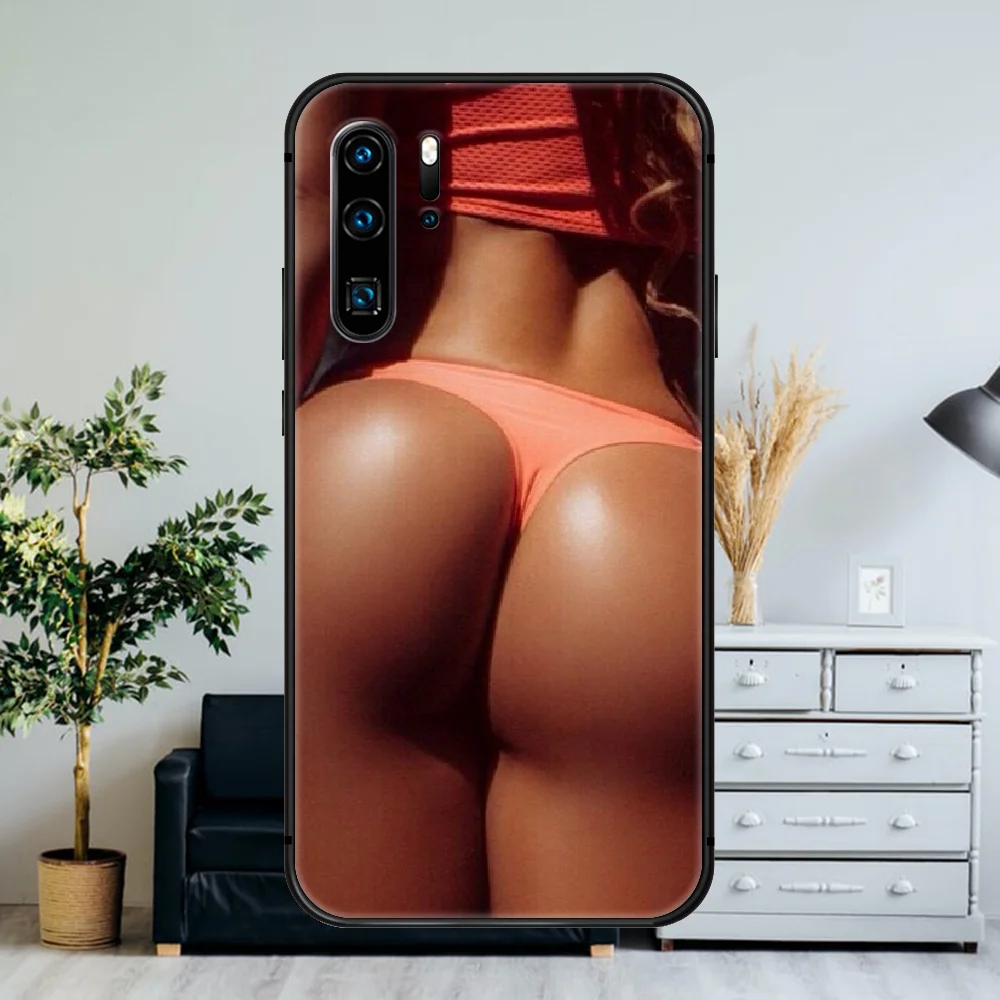 

Sexy Female star Bikini Girl Phone Case For Huawei P Mate Smart 10 20 30 40 Lite Z 2019 Pro black Hoesjes Soft Back Silicone