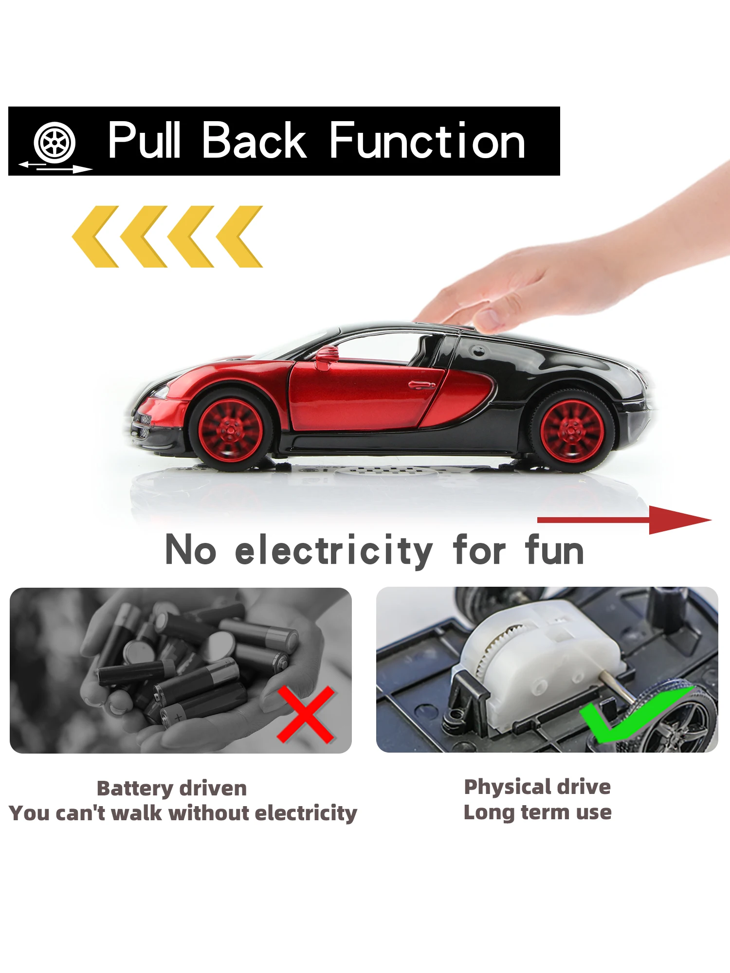 Двойная лошадь Bugatti Veyron суперкар 1/32 модель из сплава игрушки для мальчиков