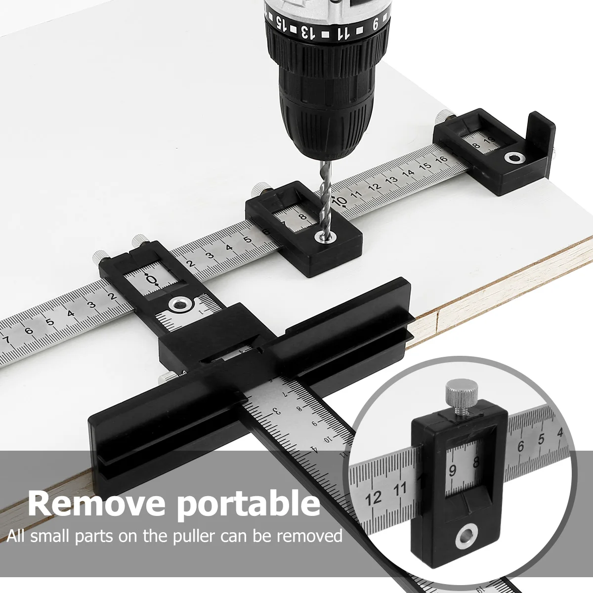 

1pcs/set Punch Locator Drill Guide Sleeve Cabinet Hardware Jig Drawer Pull Drilling Dowelling Hole Jig Furniture Punching Tool
