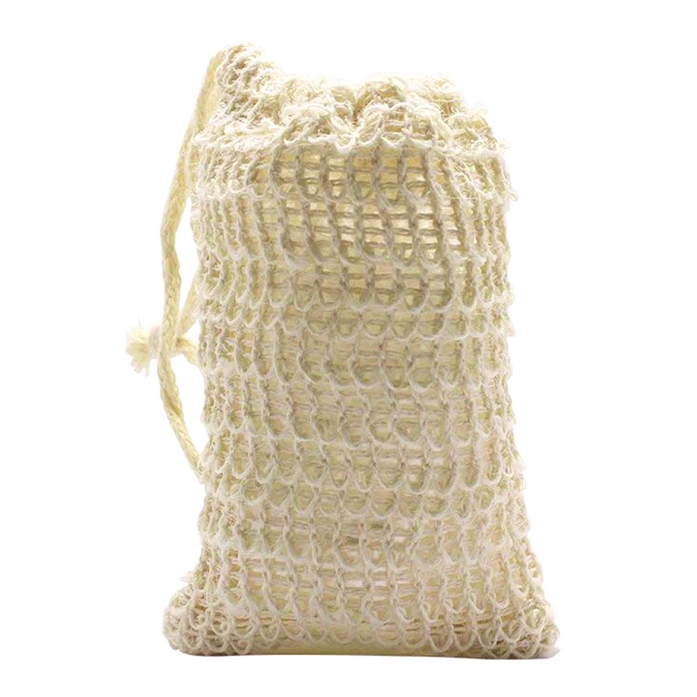 

A piece of cotton and linen drawstring foam net daily facial cleanser foaming net DIY handmade soap soap foaming bag