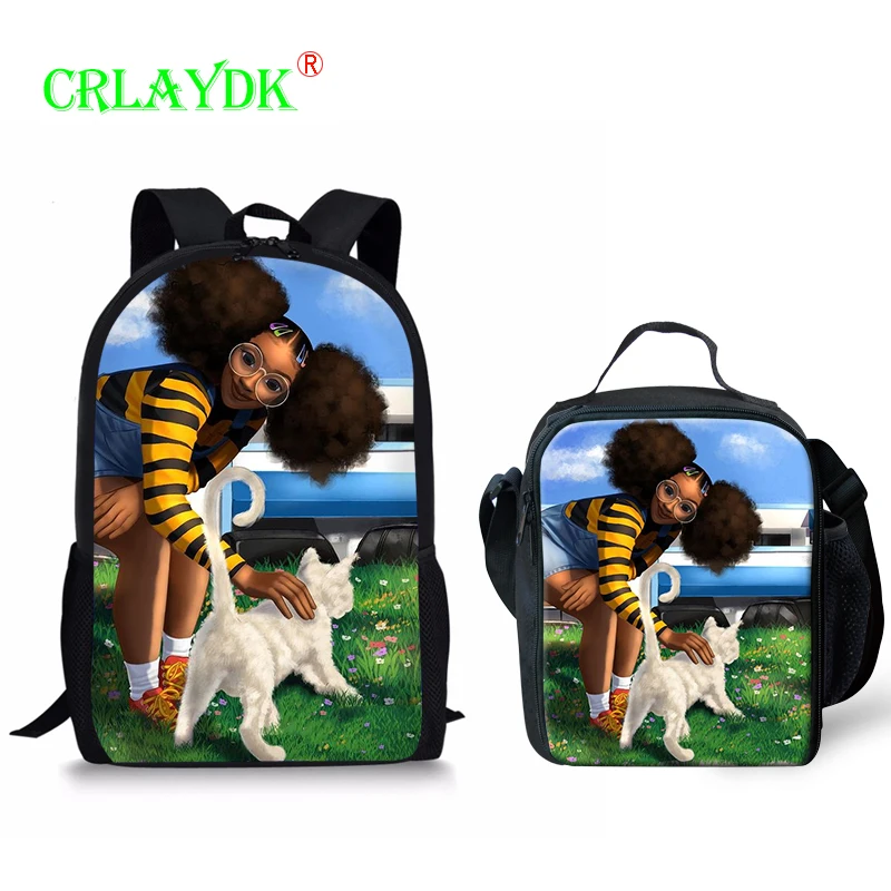 

CRLAYDK Kids Backpack Side Pockets Lightweight School Satchel Set with Insulated Lunch Bags Large Capacity Children Daypack