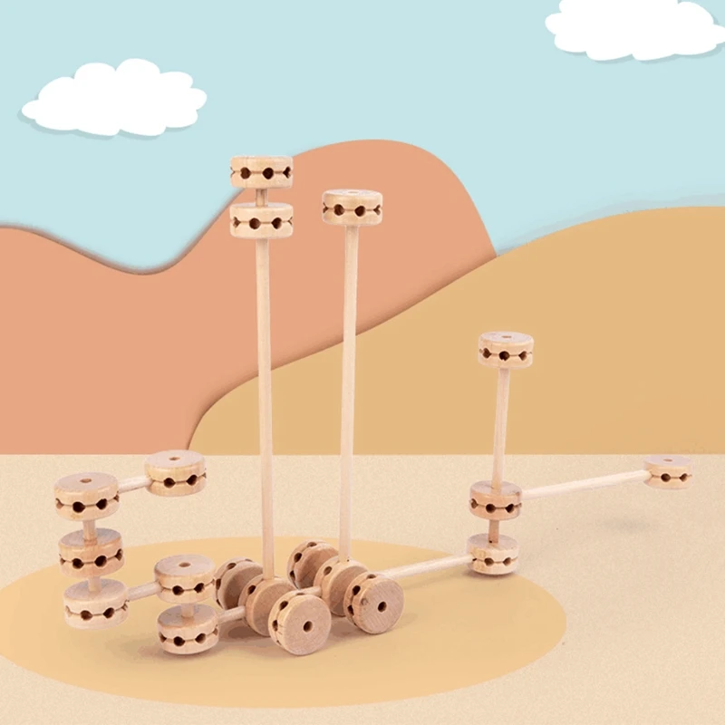 

Креативные деревянные строительные блоки 4D в стиле архитектора, Встроенная конструкция, сборные строительные блоки, Развивающие детские и...