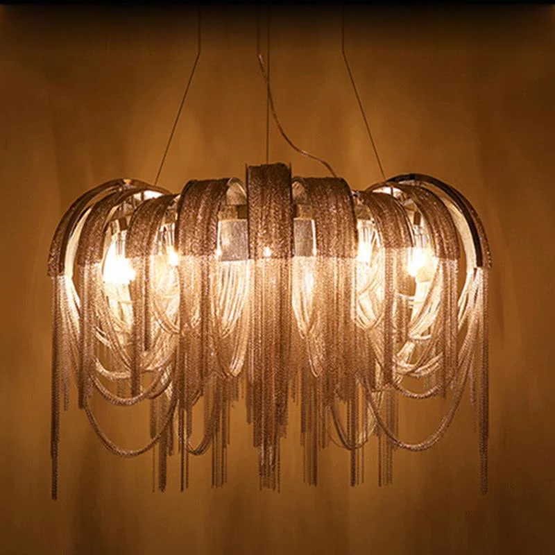 Роскошная алюминиевая подвесная Светодиодная лампа в стиле пост модерн для