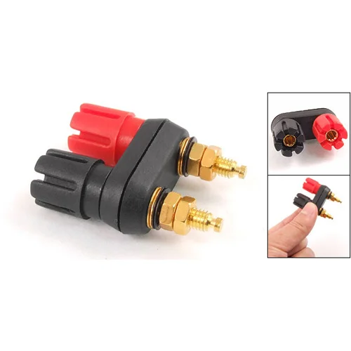 SODIAL(R) Dual Female Banana Plug Terminal Binding Post для усилителя динамика|Вилки с розеткой| |