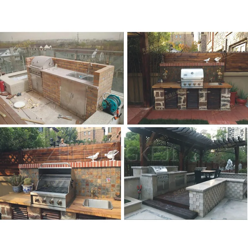 

Home Embedded Barbecue Furnace Outdoor Stainless Steel Villa Gas Charcoal Dual Purpose Barbecue Stove Liquefied Burn Grilled