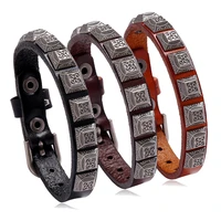 factory direct supply punk jewelry retro cowhide bracelet personality creative leather bracelet